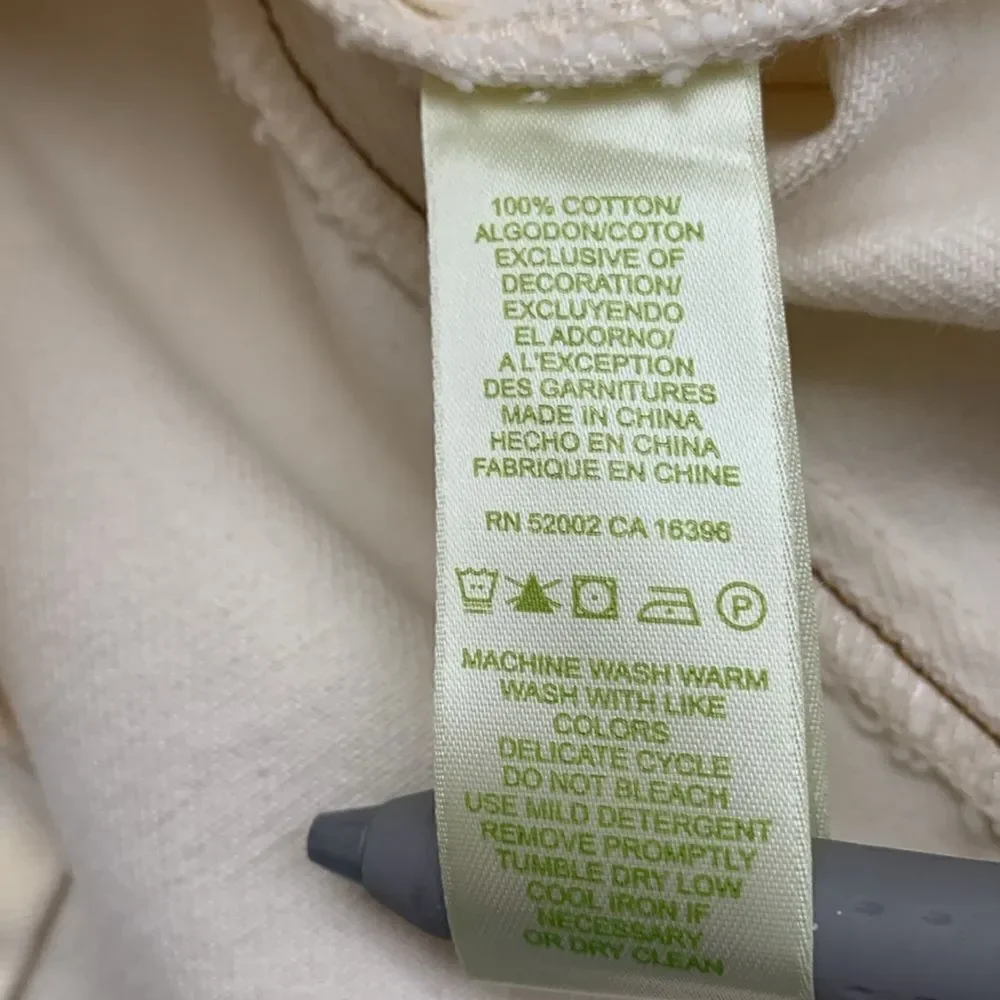 Sigrid Olsen Cotton Cream Two-Piece Suit Jacket Pants Embroidered Size L/14 - Picture 4 of 16